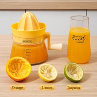 Nouveau Style citron presse-agrumes avec conteneur légumes Fruits outils Portable en plastique manuel presse-agrumes citron presse-agrumes