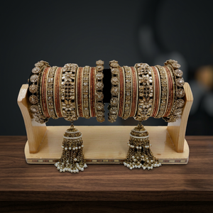 Luxury High Quality Tungsten Gold Plated Multi Color Traditional Bangles Set Indian Bridal Engagement Wedding Party <b>Gift</b> - Product Image 2
