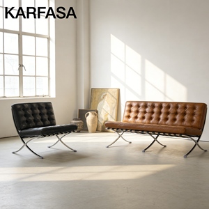 Ghế <span class=keywords><strong>Barcelona</strong></span> Series Hiện Đại Sang Trọng Da Thật Thép Không Gỉ Ghế Phòng Khách Ghế Thư Giãn Nội Thất Phòng Khách - Product Image 3