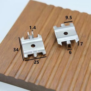 Fixations personnalisées en acier inoxydable pour terrasses en bambou, clips de fixation pour revêtements de sol extérieurs en bois de bambou - Product Image 4