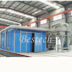 Sandblasting Sandblasting Booth Terbuat dari Pengiriman Kontainer Roda Pot Kompresor Udara Peralatan Mesin Penghilang Pasir