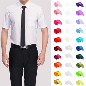 Fashion 5CM <b>Skinny</b> Slim Narrow <b>Ties</b> for man Solid Color <b>Black</b> Red Blue Patterns Necktie For mens Neck <b>Tie</b> Neckwear - Product Image 2