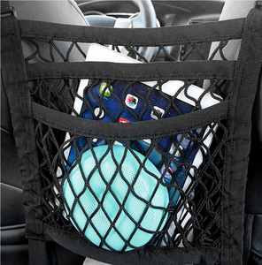 Organisateur de <span class=keywords><strong>voiture</strong></span> pliable à 3 couches, filet de protection portable <span class=keywords><strong>pour</strong></span> dossier de siège avec fermeture à ceinture, <span class=keywords><strong>pour</strong></span> véhicules à 4 roues, animaux domestiques, enfants, <span class=keywords><strong>coffre</strong></span>, élastique - Product Image 6