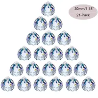 Commercio all'ingrosso casa Fengshui decorazione 30Mm sfere sfaccettate trasparente K9 cristallo prismi Lampwork