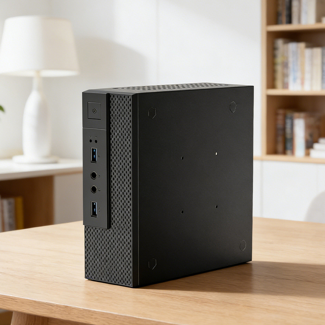 NEW Mini PC AI Mini Box AMD Ryzen 5 7 Small Computer Barebone Fanless Server System Unit Win11 Pro DDR5 RAM SSD+HDD Storage