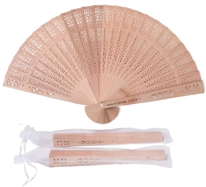<span class=keywords><strong>Abanico</strong></span> de Madera Grabado con Diferentes Formas, Borla y <span class=keywords><strong>Bolsa</strong></span> de <span class=keywords><strong>Organza</strong></span> para Decoraciones de Boda - Product Image 2