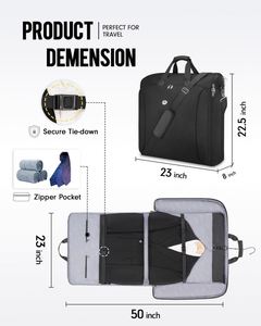 BSCI Factory Custom Logo Eco-Friendly <b>Suitcase</b> Unisex Garment Duffle Tote Weekender Business Travel <b>Trolley</b> Bags for Men - Product Image 5