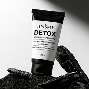 Nettoyant visage pour homme au charbon de bois activé en marque propre, nettoyant visage doux, adapté au nettoyage quotidien - Product Image 2