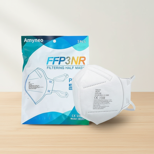 Masque respiratoire anti-poussière <span class=keywords><strong>FFP3</strong></span> blanc, filtration 99 %, certifié CE, disponible en OEM pour adulte - Product Image 1