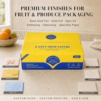Boîte d'emballage alimentaire ondulée pour fruits, finition gaufrée, taille personnalisée, carton recyclable en carton ivoire, marque OEM, pour produits frais