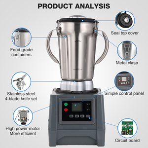 <strong>Good</strong> Quality NSF Certified Kitchen Coffee Shop Stainless Steel Mixer <strong>Grinder</strong> 4L Jar Cup 3200W Commercial Blender Machine - Product Image 2