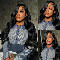 Acheter en gros vague de corps 13x4 avant de lacet perruques sans colle vierge brésilienne cheveux perruques cheveux humains 13x6 HD dentelle frontale perruque pour les femmes noires