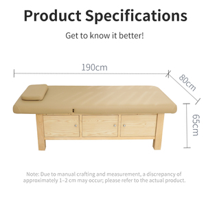 Ensemble de mobilier de salon en bois massif, lits de salon de beauté pour table de massage, <span class=keywords><strong>lit</strong></span> de spa facial et pour extensions de cils, équipement de spa capillaire, grand espace de rangement - Product Image 5