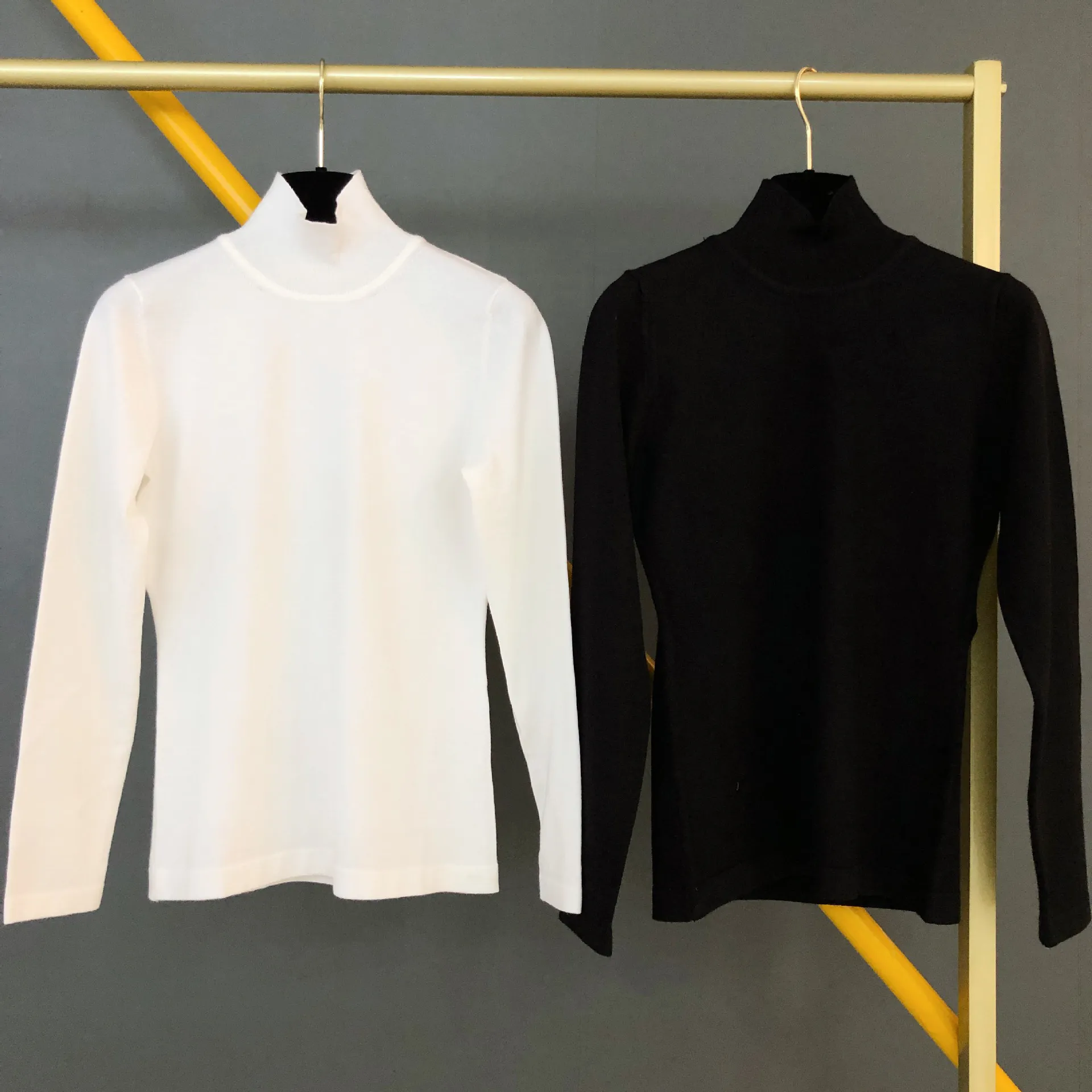 OULAIYADI Fall/Winter Fashionable LOGO Luxury Brand Long Sleeve T-shirts Tops Women Shirts