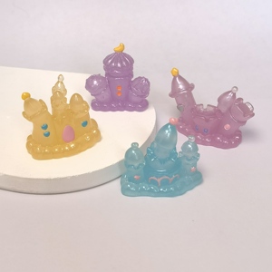 100 Piezas de Adornos de Luz Nocturna, <span class=keywords><strong>Castillo</strong></span> de Dibujos Animados, Micropaisaje, Adorno Pequeño para Coche o Escritorio, <span class=keywords><strong>Castillo</strong></span>, Accesorios de Resina para Manualidades - Product Image 3