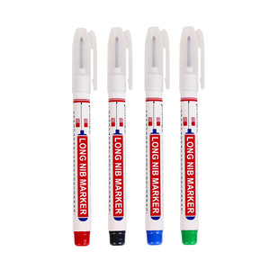 Long Nib <b>Marker</b> <b>Pen</b> Permanent Ink Oil Based 4 Colors For Wood Tile Marking Deep Hole Writing Smooth Color Even - Product Image 2