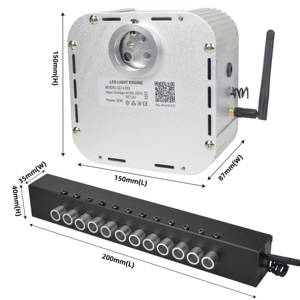 ไฟกระพริบและไฟดาวตก RGBW ควบคุมผ่านแอป – ไฟคู่ 32W/6W สำหรับตกแต่งบ้านและรถยนต์ - Product Image 1