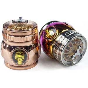 Grande capacité <span class=keywords><strong>de</strong></span> broyage pour herbes et tabac - Design crâne, alliage <span class=keywords><strong>de</strong></span> zinc et plastique, accessoire pour fumer - Product Image 3