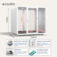 Cabine Acoustique Professionnelle Mobile Insonorisée pour Piano, Studio d'Enregistrement, Cabine de Pratique Musicale, Studio Vocal, Bureau à Domicile et Bâtiment