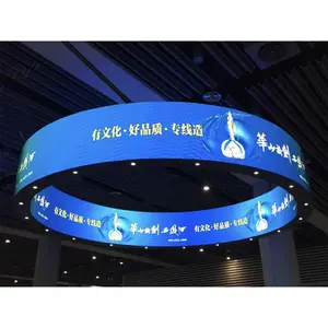 Гибкий круглый рекламный цилиндрический светодиодный дисплей Hd 4K P1.8 1,875 мм