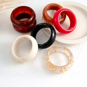 Juego de Pulseras Artísticas Hechas a Mano de Resina, Brazaletes Modernos para Mujer, Patrones Personalizados, Joyería al por Mayor - Product Image 1