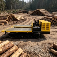 5T Flachplattform-Raupenkipper Holz- und Brennholztransporter Geländegängiges Raupentransportfahrzeug für Berge und Wälder