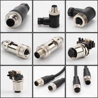 Conector Circular de Señal M16, Conector de Unión M16, IP67, 2, 3, 4, 5, 6, 7, 8, 12, 14, 19, 24 Pines