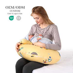 Oreiller de <span class=keywords><strong>grossesse</strong></span> en forme de C pour dormir, oreillers d'<span class=keywords><strong>allaitement</strong></span> avec sangle de taille réglable et housse en coton amovible - Product Image 1