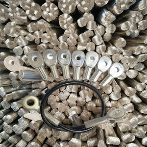 Usine en gros fil d'acier inoxydable câble élingue <span class=keywords><strong>Double</strong></span> boucle noir PVC enduit numéro de modèle 7x19 tête plate soudage coupe - Product Image 5