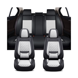 Xiangta noir cuir Pu 5D universel coussin de siège de voiture ensemble complet universel housses de siège de voiture ensemble complet de luxe pour Hyundai Accent - Product Image 3