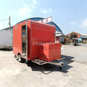 Chariot à hot-dogs abordable et entièrement équipé, remorque de cuisine rapide, camion de restauration mobile avec équipement complet pour boissons - Product Image 3