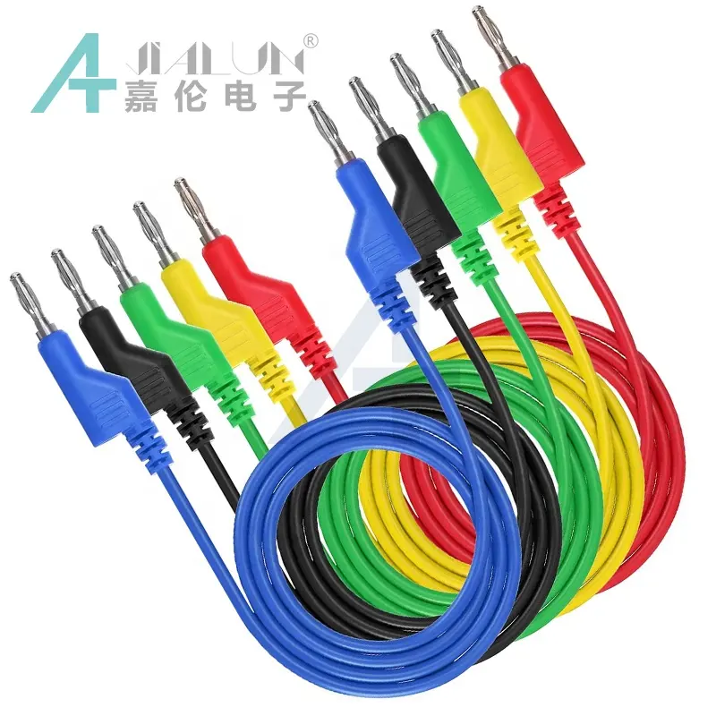 JIALUN 4MM Banana Plug to Banana Plug Cable Silicon Wire Multimeter Probe Test Leads Cable
