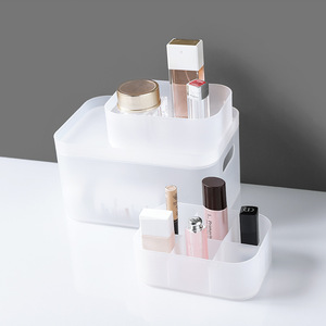 Desktop Storage <b>Box</b> Cosmetic Organizer With Lid Stackable Compartmentalized <b>Makeup</b> Storage Container For Beauty Products - Product Image 1