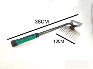 Outils manuels de désherbage en acier pour le jardinage potager, outils de désherbage de jardin portables pour la plantation d'arrière-cour avec arrachage de <span class=keywords><strong>racines</strong></span> - Product Image 5