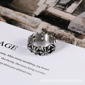 Bague à motif croisé, bijoux de mode unisexe, SA1037, bague pour l'index, cadeau - Product Image 1