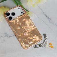 Étui de téléphone à clapet en TPU de couleur unie pour iPhone 17 Pro Max, coque de luxe pour iPhone avec chaîne pour 16 15 14, designs personnalisés pour femmes