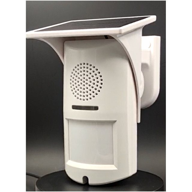 Standalone Wireless 433MHz Solar PIR Motion Sensor Infrared Detector Voice Alarm Voice Reminder for Forest Garden Fishing Pond