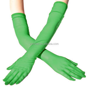 Gants en <span class=keywords><strong>tulle</strong></span> super longs pour femmes, 21 pouces, gants en maille noire - Product Image 5