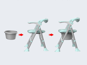 Sillas Cómodas Plegables Multifuncionales, Su Compañero de Seguridad Todo en Uno para Baño y <span class=keywords><strong>Dormitorio</strong></span>, Suministro para Pedidos al por Mayor - Product Image 3