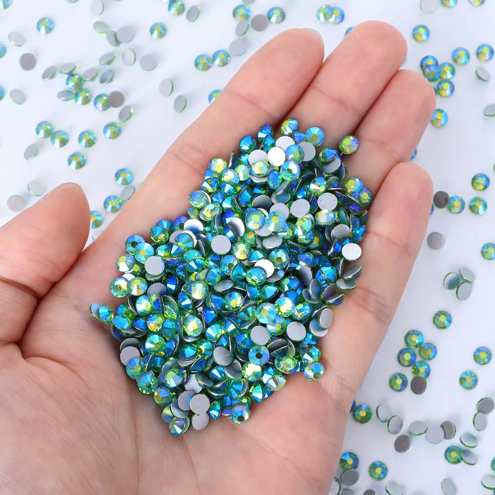 SS3-SS50 Bulk Rhinestones Wholesale Glass Rhinestones Flat Back Non Hotfix Glitter Diamond Stone For Garment Nail ArtT