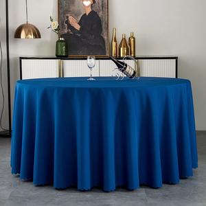 Tovaglia bianca rotonda in poliestere da 120 pollici all'ingrosso per banchetti nuziali tovaglia impermeabile - Product Image 3