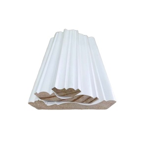 Gỗ rắn trong nước khung cửa trắng primed gỗ thông <span class=keywords><strong>MDF</strong></span> lvl ván chân tường đúc cho trang trí nhà - Product Image 1