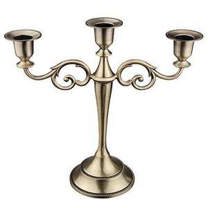 Porte-bougie en aluminium Royal Elegance, finition multicolore de luxe, support décoratif pour bougie - Product Image 2