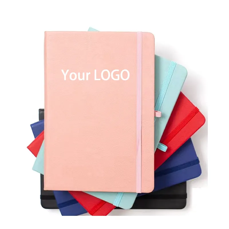 Custom Your LOGO Lined Journal Notebook Medium 100gsm Thick Paper Pink A5 Dairy Use for Office Home School