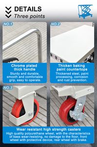 Marca Hangcha, fabricante de cenas, capacidad de 1500kg, plataforma elevadora manual pequeña, mesas elevadoras de tijera hidráulicas manuales - Product Image 3