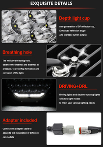 Offre Spéciale meilleur <span class=keywords><strong>prix</strong></span> 2000m voiture pare-chocs toit Spot Led conduite lumière avec DRL 9 pouces Led projecteurs pour 4x4 4WD - Product Image 3