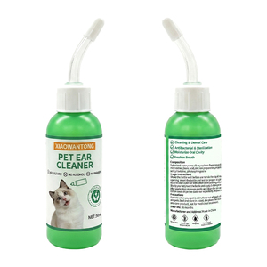 Nettoyant Auriculaire Bio-Enzymatique Doux Sans Alcool Anti-Odeur pour Animaux de Compagnie Marque Blanche – Gouttes Auriculaires pour Chiens et Solution <span class=keywords><strong>Traitement</strong></span> Anti-Acariens pour Chats - Product Image 1