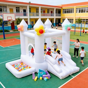 <span class=keywords><strong>Château</strong></span> gonflable ultime pour fête sur la plage avec toboggan et souffleur pour enfants et adultes - Product Image 2