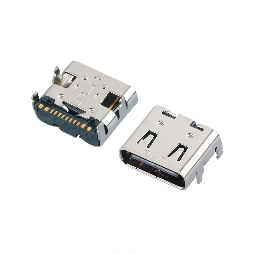 Fabrication MUP 16PIN moins cher USB Type C Connecteur SMT à une rangée à bord utilisé pour changeur de cigarette électronique