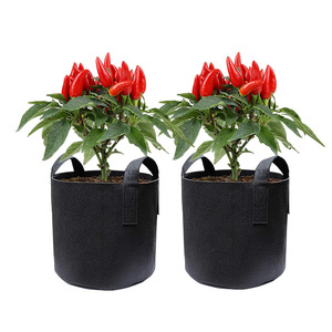 Jardinière personnalisée <span class=keywords><strong>en</strong></span> plastique 1 3 5 7 10 20 30 50 gallons sacs de culture Pots pour jardin pomme de terre feutre tissu plante Hugger - Product Image 2